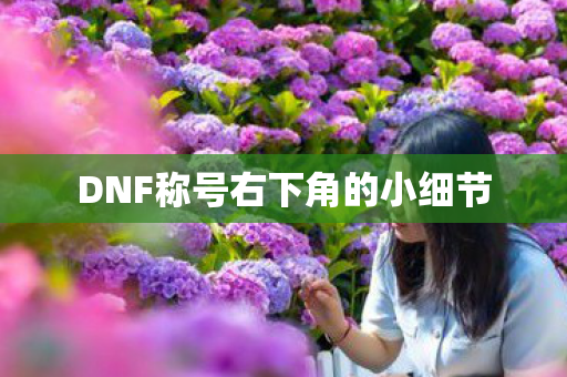 DNF称号右下角的小细节