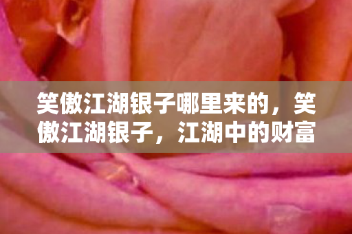 笑傲江湖银子哪里来的，笑傲江湖银子，江湖中的财富密码