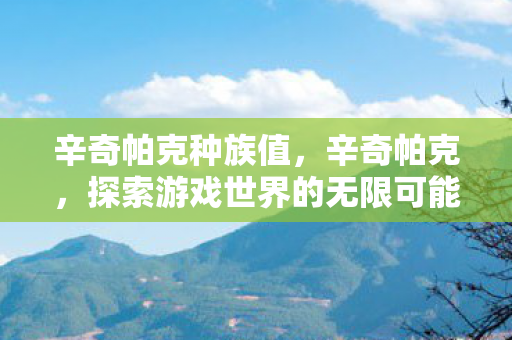 辛奇帕克种族值，辛奇帕克，探索游戏世界的无限可能