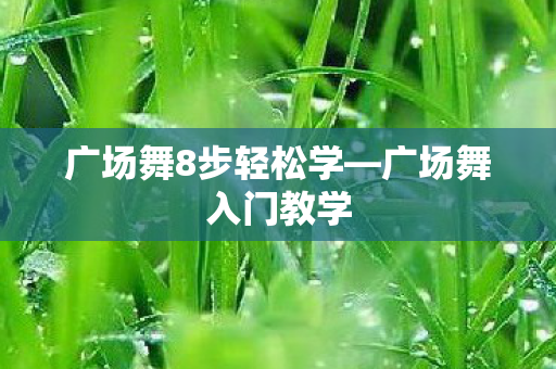 广场舞8步轻松学—广场舞入门教学