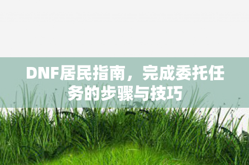 DNF居民指南，完成委托任务的步骤与技巧
