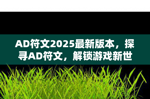 AD符文2025最新版本，探寻AD符文，解锁游戏新世界的神秘钥匙