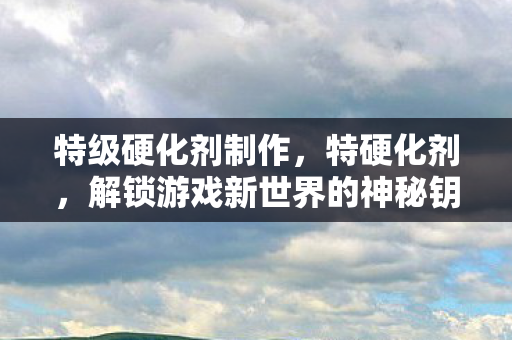 特级硬化剂制作，特硬化剂，解锁游戏新世界的神秘钥匙