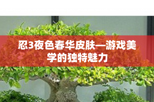 忍3夜色春华皮肤—游戏美学的独特魅力
