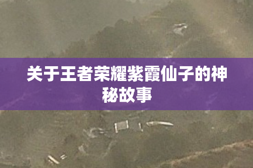 关于王者荣耀紫霞仙子的神秘故事