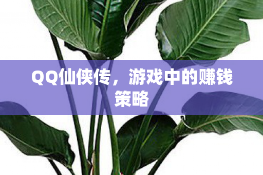 QQ仙侠传，游戏中的赚钱策略