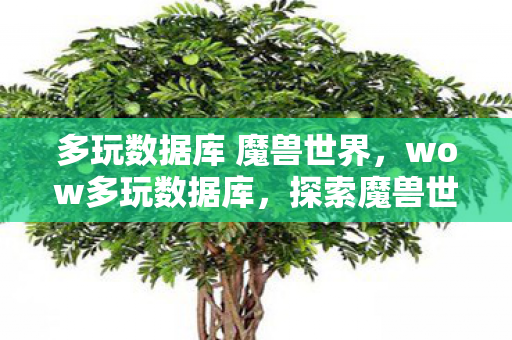 多玩数据库 魔兽世界，wow多玩数据库，探索魔兽世界的深度数据宝藏