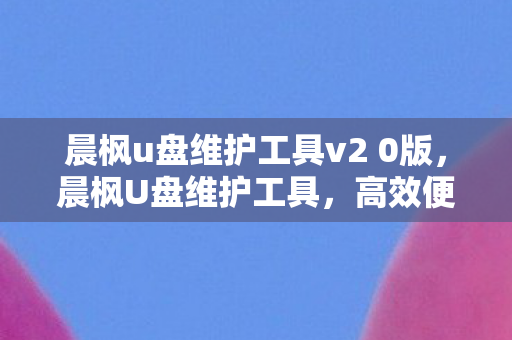晨枫u盘维护工具v2 0版，晨枫U盘维护工具，高效便捷的电脑维护利器