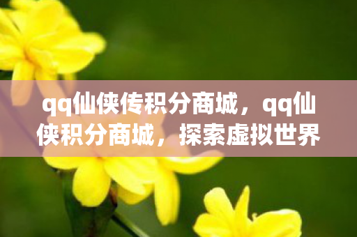 qq仙侠传积分商城，qq仙侠积分商城，探索虚拟世界的无限可能