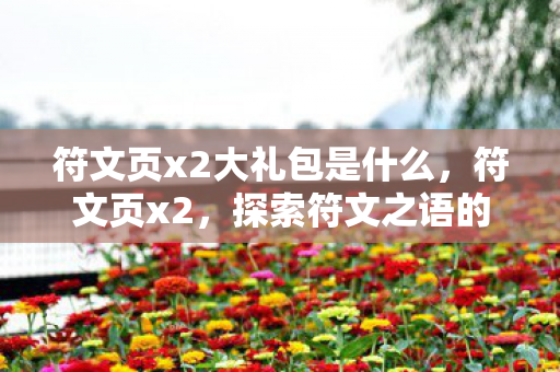 符文页x2大礼包是什么，符文页x2，探索符文之语的奥秘与游戏策略的深度剖析