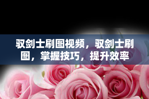 驭剑士刷图视频，驭剑士刷图，掌握技巧，提升效率