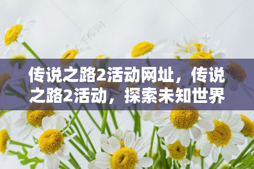 传说之路2活动网址，传说之路2活动，探索未知世界的奇幻之旅
