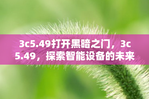 3c5.49打开黑暗之门，3c5.49，探索智能设备的未来趋势