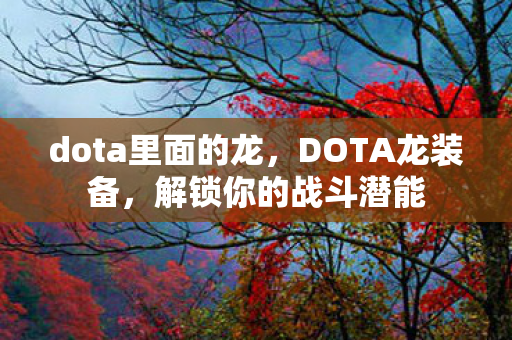 dota里面的龙，DOTA龙装备，解锁你的战斗潜能