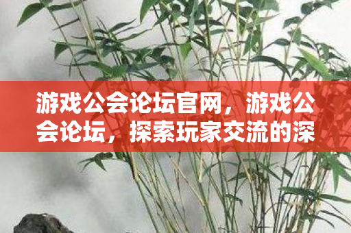 游戏公会论坛官网，游戏公会论坛，探索玩家交流的深度与广度