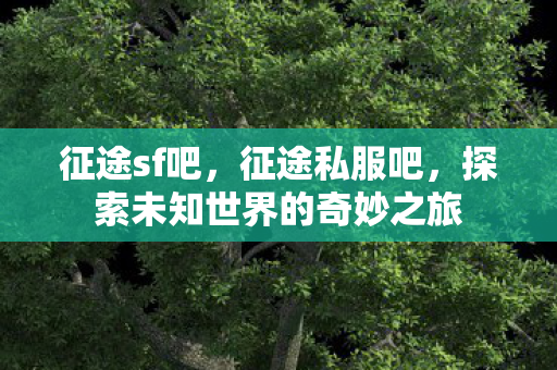 征途sf吧，征途私服吧，探索未知世界的奇妙之旅