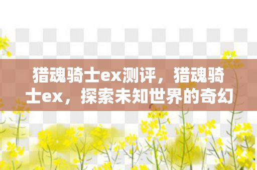 猎魂骑士ex测评，猎魂骑士ex，探索未知世界的奇幻之旅
