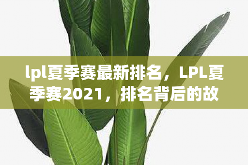 lpl夏季赛最新排名，LPL夏季赛2021，排名背后的故事与影响