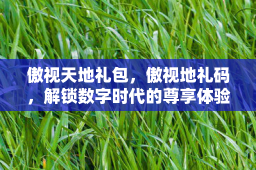 傲视天地礼包，傲视地礼码，解锁数字时代的尊享体验