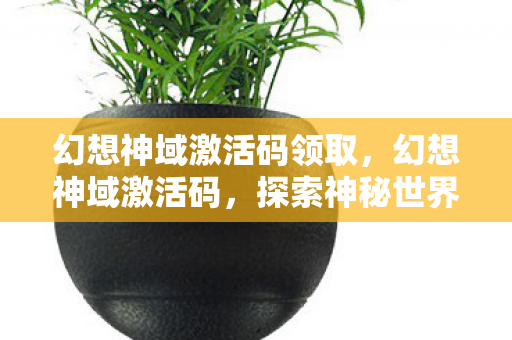 幻想神域激活码领取，幻想神域激活码，探索神秘世界的钥匙