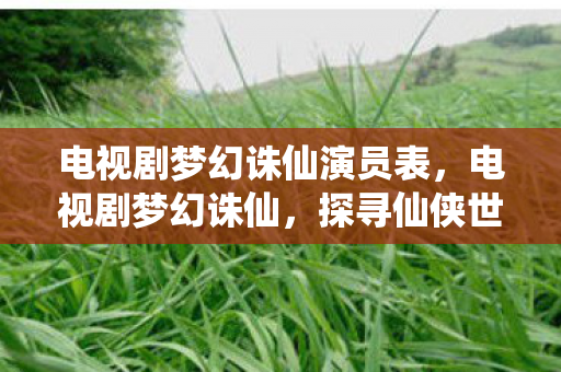 电视剧梦幻诛仙演员表，电视剧梦幻诛仙，探寻仙侠世界的奇幻之旅