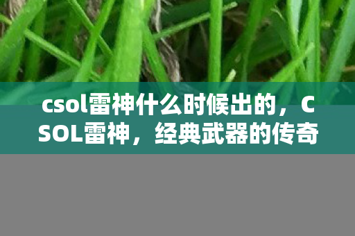 csol雷神什么时候出的，CSOL雷神，经典武器的传奇故事
