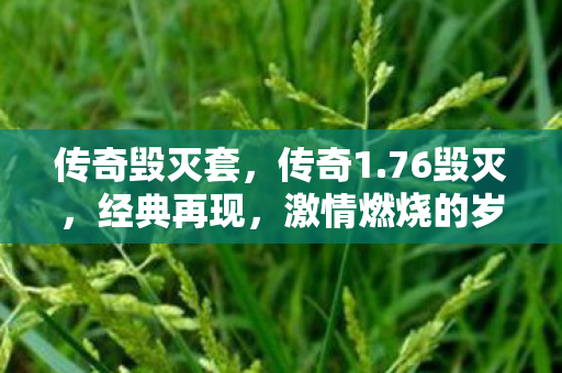 传奇毁灭套，传奇1.76毁灭，经典再现，激情燃烧的岁月