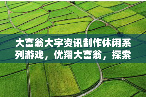 大富翁大宇资讯制作休闲系列游戏，优翔大富翁，探索虚拟世界的财富与智慧
