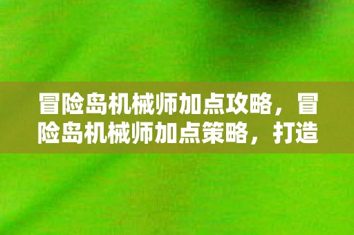 冒险岛机械师加点攻略，冒险岛机械师加点策略，打造高效战斗与辅助能力