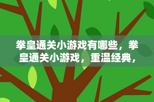 拳皇通关小游戏有哪些，拳皇通关小游戏，重温经典，挑战极限