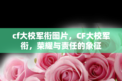 cf大校军衔图片，CF大校军衔，荣耀与责任的象征
