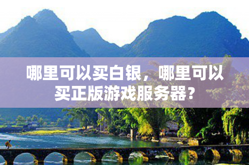 哪里可以买白银，哪里可以买正版游戏服务器？
