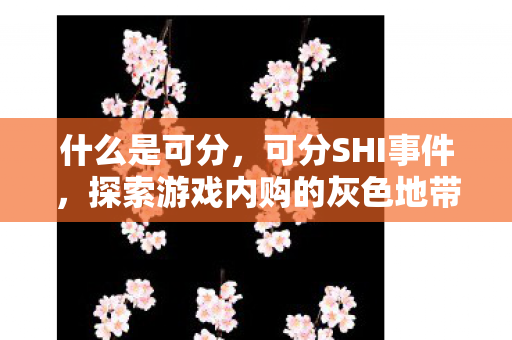 什么是可分，可分SHI事件，探索游戏内购的灰色地带