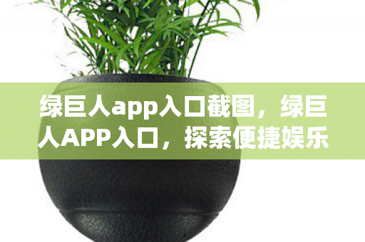 绿巨人app入口截图，绿巨人APP入口，探索便捷娱乐的新途径