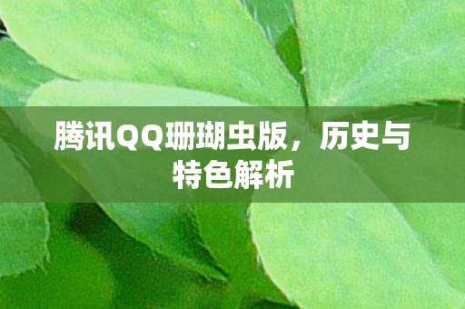 腾讯QQ珊瑚虫版,历史与特色解析 腾讯QQ珊瑚虫版,历史与特色解析