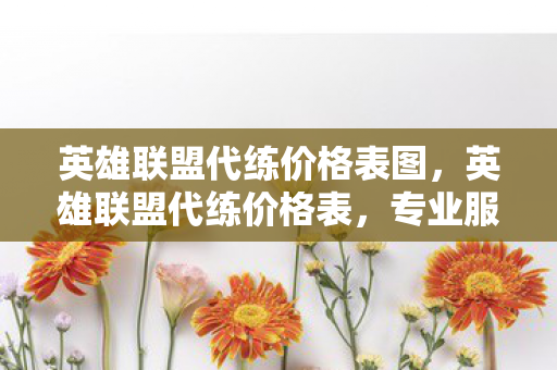 英雄联盟代练价格表图，英雄联盟代练价格表，专业服务的合理收费