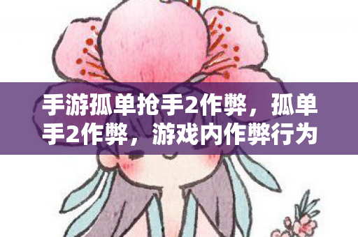 手游孤单抢手2作弊，孤单手2作弊，游戏内作弊行为的危害与反思