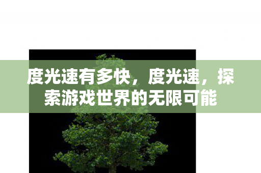 度光速有多快，度光速，探索游戏世界的无限可能