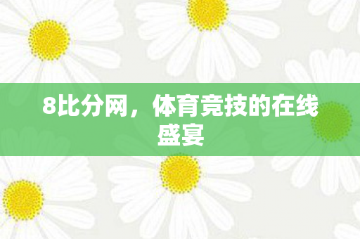 8比分网，体育竞技的在线盛宴