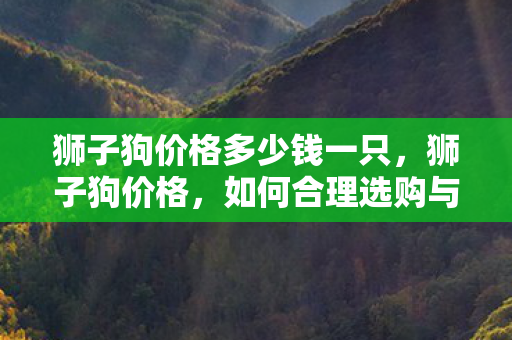 狮子狗价格多少钱一只，狮子狗价格，如何合理选购与养护