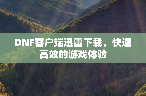 DNF客户端迅雷下载，快速高效的游戏体验