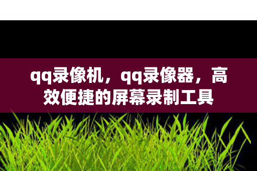 qq录像机，qq录像器，高效便捷的屏幕录制工具