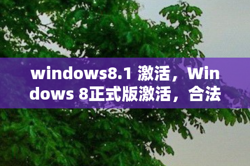 windows8.1 激活，Windows 8正式版激活，合法、安全、高效的激活指南