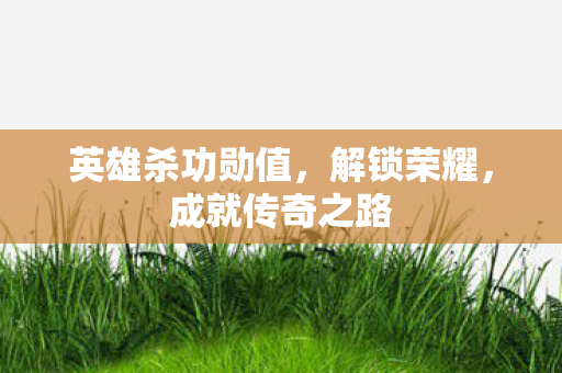 英雄杀功勋值，解锁荣耀，成就传奇之路