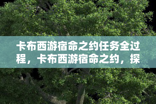 卡布西游宿命之约任务全过程，卡布西游宿命之约，探索未知世界的奇幻旅程