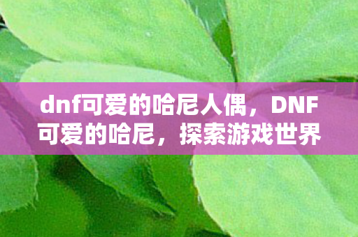 dnf可爱的哈尼人偶，DNF可爱的哈尼，探索游戏世界的奇妙之旅