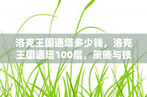 洛克王国通塔多少钱，洛克王国通塔100层，策略与技巧的深度解析