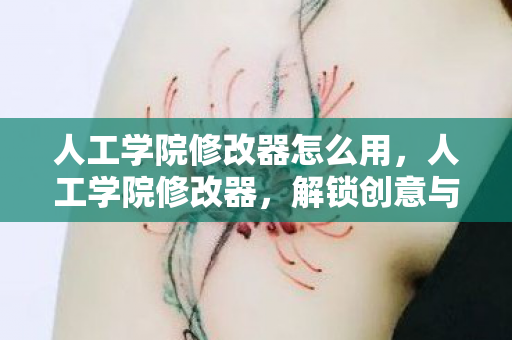 人工学院修改器怎么用，人工学院修改器，解锁创意与自由的数字艺术工具