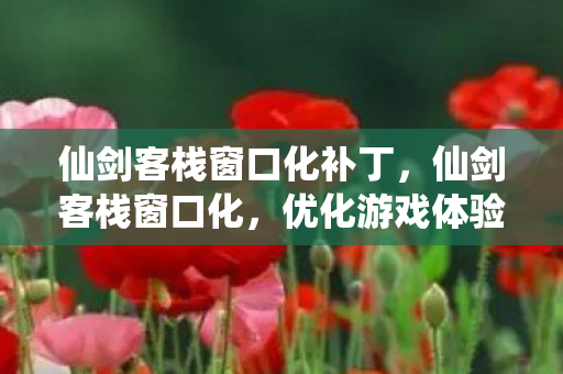 仙剑客栈窗口化补丁，仙剑客栈窗口化，优化游戏体验的新选择