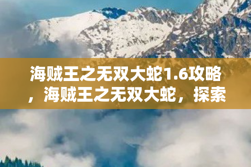 海贼王之无双大蛇1.6攻略，海贼王之无双大蛇，探索游戏世界的无限可能